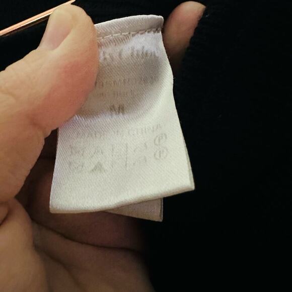 SEE BY CHLOE Women's Black Sweater Wool Ruffle Tie Back Mini Dress Size Medium - Picture 9 of 13